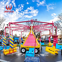 Manège de fête foraine mobile Twister à 12 places avec remorque, chaises volantes