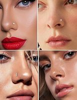 Bijoux de piercing pour femmes et hommes en acier inoxydable avec boule en argile CZ en forme de L, fleur, opale, étoile, cœur