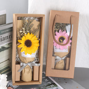 Популярная подарочная коробка с цветами 2025 года: высококачественные сушеные цветы подсолнуха с LED-подсветкой для подарка на День святого Валентина - Product Image 2