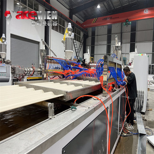 Ligne de production de machines de co-extrusion pour plaques de toiture en PVC ASA ondulé, résine, plastique émaillé, plaque PC creuse - Product Image 2