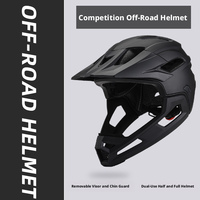 Casque de VTT intégral pour adulte avec mentonnière détachable, imperméable, écologique, léger, certifié CE pour le descente et l'enduro