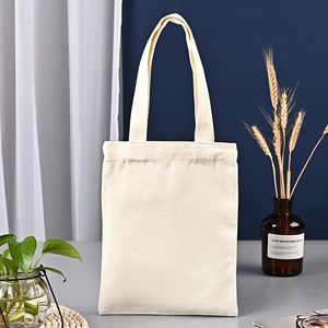 Muestra Gratuita, Bolsas de Compras Reutilizables Baratas con Logotipo Personalizado al por Mayor, Bolsa de Lona de Algodón Blanca Lisa con Personalización - Product Image 3