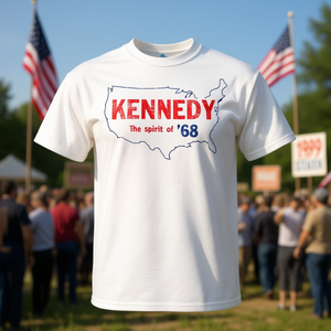 Kennedy The Spirit Of 68 T-shirt blanc unisexe taille adulte moyenne - Product Image 3