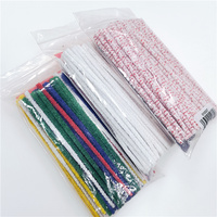 Nettoyeurs de pipe à tabac en fil et coton, 4 mm x 6 pouces, à point rouge droit, personnalisables, directement de l'usine, pour le nettoyage des pipes à fumer