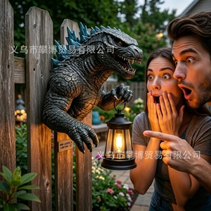 Lámpara Solar de Pared Godzilla con Forma de Animal, LED para Exteriores, Ángulo de Haz de 20 Grados, Vida Útil de 50000 Horas - Product Image 2