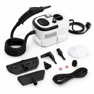เครื่องทำความสะอาดไอน้ำแบบพกพา 1500W ถังน้ำ 1200 มล. เครื่องทำความสะอาดไอน้ำแรงดันสูงสำหรับห้องครัว ห้องน้ำ ชุดอุปกรณ์ทำความสะอาด OEM ODM - Product Image 1