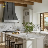 CBMMART Meubles modernes haut de gamme, armoires de cuisine en bois MDF mélaminé vert Shaker personnalisées, ensemble d'armoires de rangement