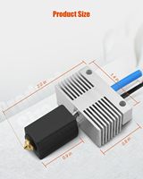 Kit Hotend Cocok untuk Printer 3D Neptune 4 Plus/4 Max, Blok Pemanas Ekstruder Kepala Cetak Hot End dengan Nozzle 0.4mm
