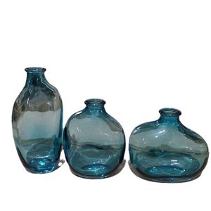 Venta al por mayor caliente moderno simple pequeño y elegante ovalado Bud florero de <span class=keywords><strong>flores</strong></span> florero de cristal para el <span class=keywords><strong>baño</strong></span> de la boda - Product Image 1
