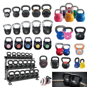Ensemble de kettlebells réglables en fonte revêtue de vinyle durable VIGFIT, 32 kg, pour la compétition de musculation - Product Image 6