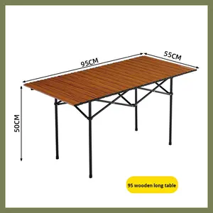 Mesa de Jantar Premium Dobrável Leve de Alumínio para Camping, Churrasco, Viagens de Carro - Mobiliário Portátil para Uso ao Ar Livre - Product Image 3