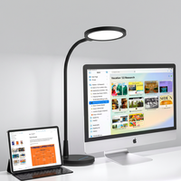 Lampe de bureau LED minimaliste nordique, bras flexible réglable, lumière protectrice pour les yeux, commande tactile pour l'étude et le bureau à domicile