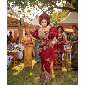 Colección George: Pañuelo Africano para Mujer, Ajuste Delgado, Cómodo, de Algodón Transpirable y Poliéster, Elegante Envoltura de Seda, Tallas Grandes, Lujo - Product Image 3