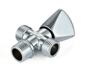 Perilla de cabeza de giro completa de Zinc, válvula de parada de Toliet de latón con forma Triangular, 1/2x1/2 pulgadas