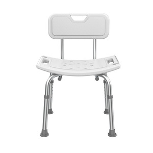Golden Finger Aluminum Alloy Shower Chair <b>Adjustable</b> <b>Height</b> With Backrest 71-86cm Bathroom Safety <b>Stool</b> - Product Image 3