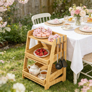 Étagère <span class=keywords><strong>de</strong></span> rangement pour fruits et aliments en bambou à 3 niveaux, taille personnalisée, pour cuisine et comptoir, avec support – Vente en gros et e-commerce - Product Image 6