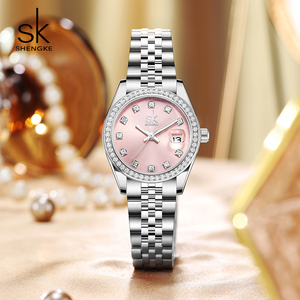Orologi da Polso Eleganti da Donna SK Resistenti all'Acqua 3ATM con Cinturino in Acciaio Inossidabile Massiccio Placcatura IP Confezione Regalo Natalizia - Product Image 4