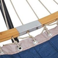 Hamac portable pour deux personnes Hamac à barre incurvée matelassée pour le camping Hamac à barre en bois pour jardin intérieur extérieur