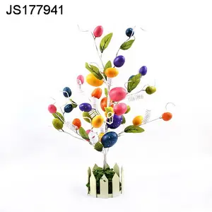 Easter holiday crafts & gifts Colored egg tree tabletop party decoration