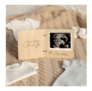 Cuaderno <span class=keywords><strong>de</strong></span> Madera, Regalo para el Día <span class=keywords><strong>de</strong></span> la Madre, Anuncio <span class=keywords><strong>de</strong></span> Embarazo, Álbum <span class=keywords><strong>de</strong></span> Fotos Conmemorativo Grabado con Láser, Madre e Hijo - Product Image 2