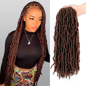 Capelli Soft Locs Africani dalla Fabbrica di Xuchang, Ondulati, Faux Locs 14, 18, 24, 36 Pollici Disponibili - Product Image 1
