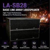 LA-SB28 18" X 2 1600W RMS 4 Ohm Enceinte Line Array Durable Écologique pour Concerts en Extérieur et Performances Scéniques Audio Professionnel