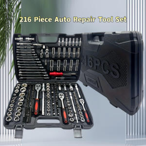 216 Piece Professional Mechanic Tool Suit Durable Carbon Steel Ratchet Wrench Socket Screwdriver for Home Vehicles - Product Image 2