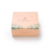 Emballage de boîte à biscuits en papier cartonné plat pliant Impression personnalisée Expédition Fête Dessert Boîtes à beignets