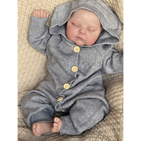 Poupée de pêche en silicone pour bébé, 49CM, corps doux, avec peau 3D, peinte à la main, jouets pour enfants