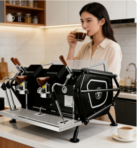 Máquina <span class=keywords><strong>de</strong></span> Espresso Semiautomática Comercial <span class=keywords><strong>de</strong></span> Doble Cabezal con Bomba <span class=keywords><strong>de</strong></span> Presión para Cafetería con Espumador <span class=keywords><strong>de</strong></span> Leche - Product Image 1