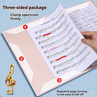 Dossier de documents de musique A3 étanche 40/60 Pages support de partition de piano reliure en spirale couverture rigide PP pour les étudiants utilisation scolaire
