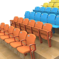 Chaises à dossier haut en plastique HDPE de couleur résistante aux UV, blanchissantes de stade, sièges amovibles