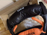 Saco de entrenamiento búlgaro de carbono negro BLD con múltiples pesos, saco de arena con peso, duradero para gimnasio en casa, fitness, CrossFit, funcional