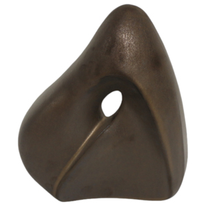 Scultura astratta con intagli aperti e accenti metallici, statua elegante per decorare la casa, esporre su scaffali o tavolini da caffè. - Product Image 6