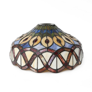 <span class=keywords><strong>Abat</strong></span>-<span class=keywords><strong>jour</strong></span> Tiffany en verre teinté <span class=keywords><strong>jaune</strong></span> paon de 12 pouces, fait à la main, design moderne, pour lampe torche sur pied cintré, remplacement - Product Image 2