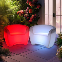 Muebles LED con 16 Colores Cambiantes, Sofá LED para Decoración de Cafeterías