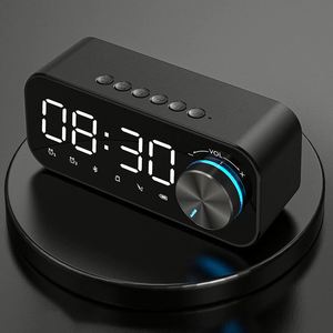 NEW Alarm Clock BT <b>Speaker</b> Digital Display <b>LED</b> Wireless Sub Woofer Music Player Desk Table Clock logo Promotional Gift - Product Image 1