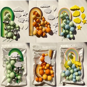 Decorazione per <span class=keywords><strong>Torta</strong></span> Arcobaleno Fai-da-Te <span class=keywords><strong>con</strong></span> <span class=keywords><strong>Palloncini</strong></span> e Palline di Schiuma per Baby Shower, Compleanno, Anniversario, Forniture per Decorazioni Torte Colorate - Product Image 2