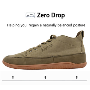 Chaussures minimalistes pour hommes, à bout large, forme naturelle du pied, semelle souple, zéro dénivelé, respirantes, pour usage quotidien, baskets décontractées en toile - Product Image 4