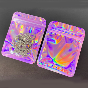 Custom 7.5x10cm Laser Yin-Yang Bone Bag Colorful Aluminum Foil Self Sealing Bag for Earrings Necklaces - Product Image 4