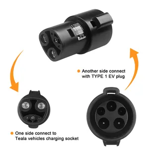 Wholesale Portable Car Ev Charger Type 1 To Tesla Connector Outlet Adapter Electrical Outlets Electric Outlet Cheap China 80A