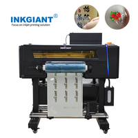 INKGIANT BF-40E3-UV Printer UV DTF Digital Otomatis 40cm A2 3 Head Roll-to-Roll untuk Toko Percetakan
