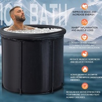 Ensemble compact de bain froid intelligent avec Wi-Fi, mini-refroidisseur de bain de glace 0,3 CV 0,5 CV avec baignoire à glace pliable de 60 gallons+ pour la récupération en extérieur