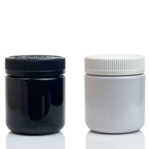 4oz 100ml 120ml 150ml Black Flower <b>Plastic</b> <b>Jar</b> UV Protection Tobacco PET Bottle with Child Proof Lid Smell Proof Herbs Packaging - Product Image 2