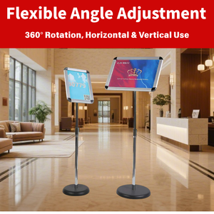 Base de Acero Estable para Exhibición de Señalización Promocional en Interiores - Product Image 3