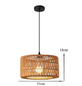<span class=keywords><strong>Lampada</strong></span> da soffitto in tessuto <span class=keywords><strong>a</strong></span> <span class=keywords><strong>sospensione</strong></span> intrecciata <span class=keywords><strong>a</strong></span> mano <span class=keywords><strong>lampada</strong></span> in <span class=keywords><strong>Rattan</strong></span> per decorazione di ristoranti di casa Hotel - Product Image 5