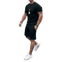 Ensembles de survêtements d'été personnalisables pour hommes adultes, comprenant un pantalon et une chemise à manches courtes, deux pièces