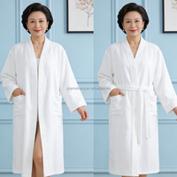Peignoir de bain en tissu éponge de luxe personnalisé avec logo, absorbant, doux, épais, en coton, couleur unie, pour hôtel, spa, maison, col kimono