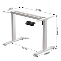 Bureau Électrique à Hauteur Réglable Prix Avantageux, Cadre Ajustable Vertical, Table de Bureau Ergonomique avec Mémoire de Position