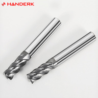 Fresa de acero de tungsteno HANDERK Hrc70, juego de fresas de extremo de radio de esquina de carburo sólido de 4 flautas para herramienta de corte CNC